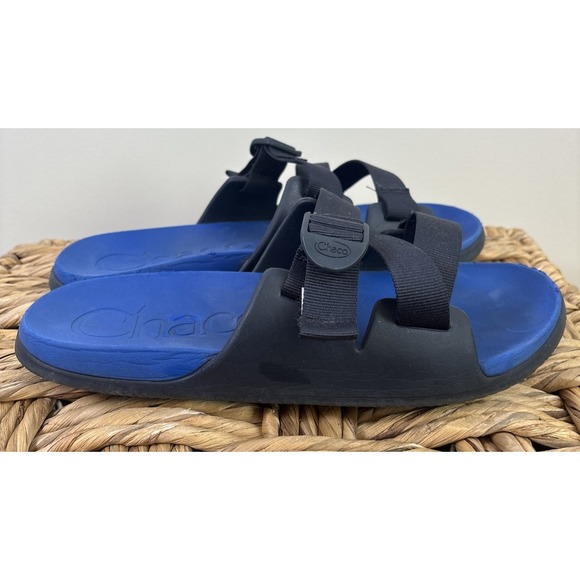 Chaco Chillos Mens Sz 12 shoes Blue Slip On Comfort Slide Sandals Strap Outdoor - Picture 4 of 9